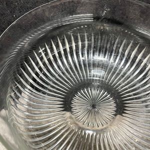 Vintage Reims France Crystal Serving Bowl 8 1/2 inch Round 3 3/4 inches tall